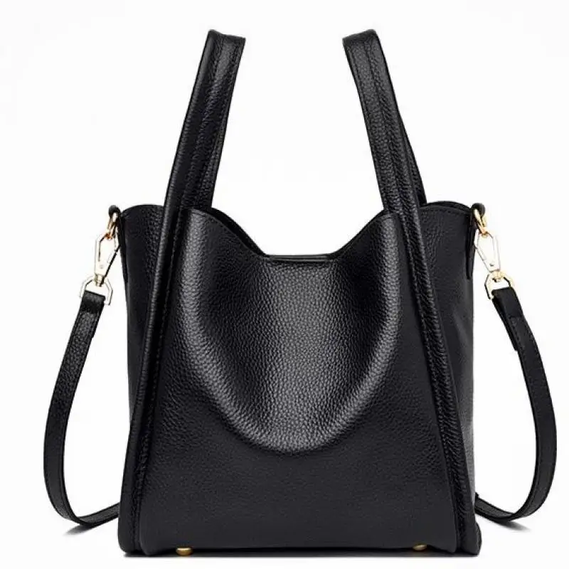 

Сумка-корзина для овощей, из коровьей кожи, вместительная сумка-ведро, удобная переносная сумка через плечо для женщин