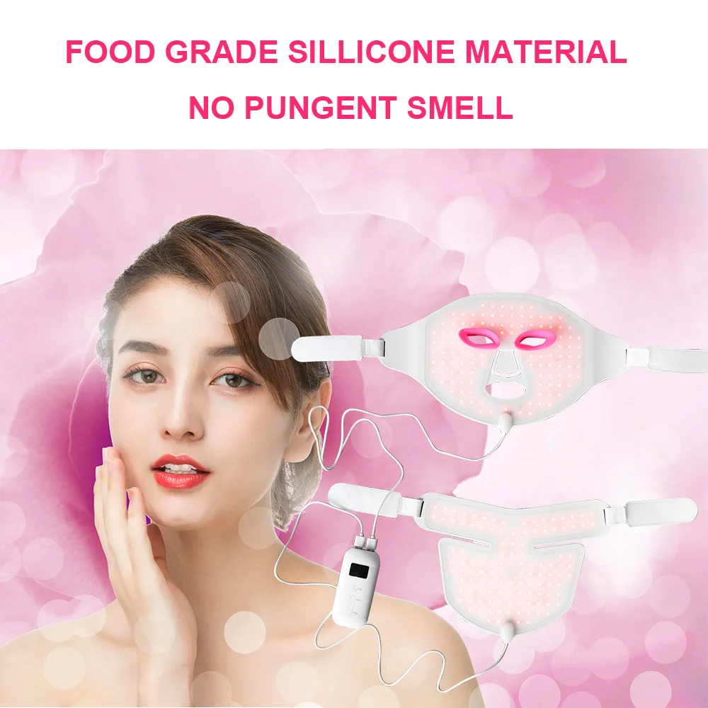 Manufacturer Wholesale 7 Color Led Photon Light Therapy Machines Home Use Face Facial Beauty Mask with Neck for  Skin Care enlarge
