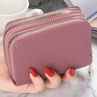 womens small wallet 2022 hit pu leather zipper miniature coin purse short lacquer colored purse girls high capacity mk wallet