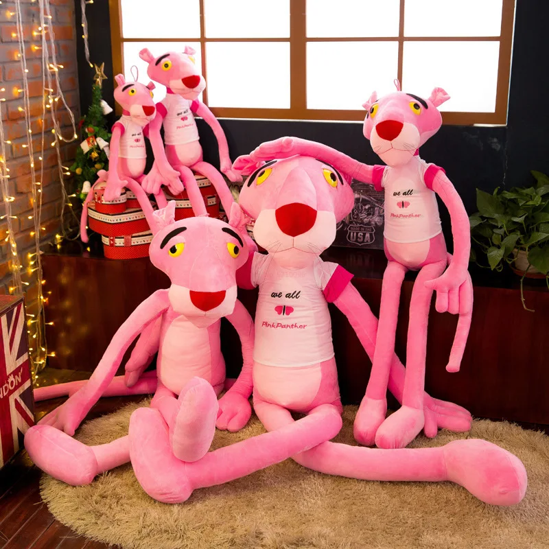 

Кукла розовая пантера Disney, 100 см, плюшевые игрушки для детей, милая кукла пантера, кавайная мягкая подушка, тряпичная кукла, аксессуары, рождественский подарок