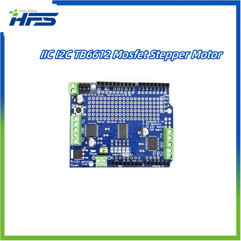 

official IIC I2C TB6612 Mosfet Stepper Motor PCA9685 PWM Servo Driver Shield V2 For Arduino Robot PWM Uno Mega R3 Replace L293D