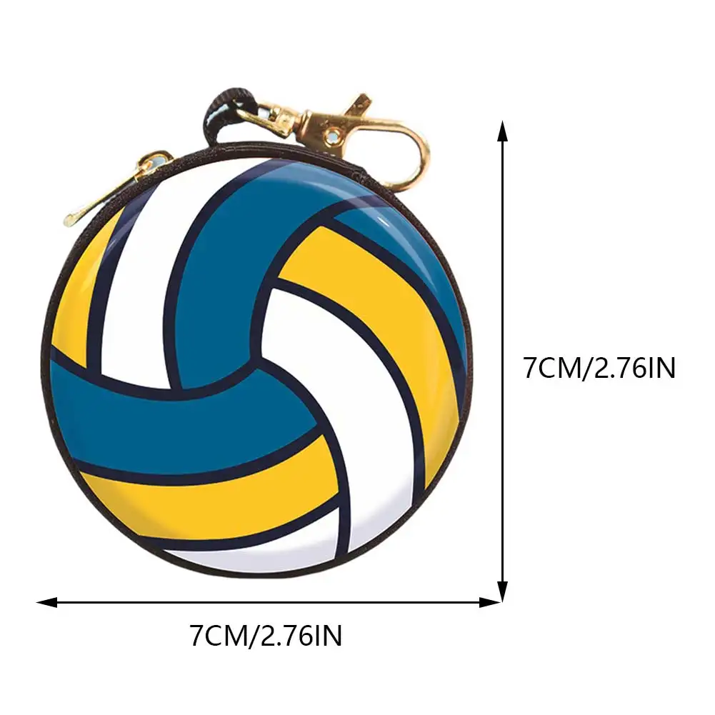 Кошелек для мелочи в форме шара маленький бумажник на молнии с рисунком из