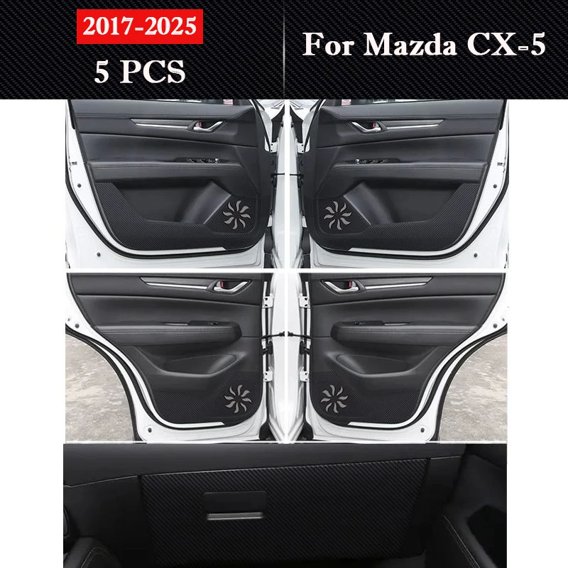 

Для Mazda CX-5 2013-2025 дверь автомобиля противоударная накладка кожаная внутренняя защита от грязи наклейка Декор наклейки аксессуары