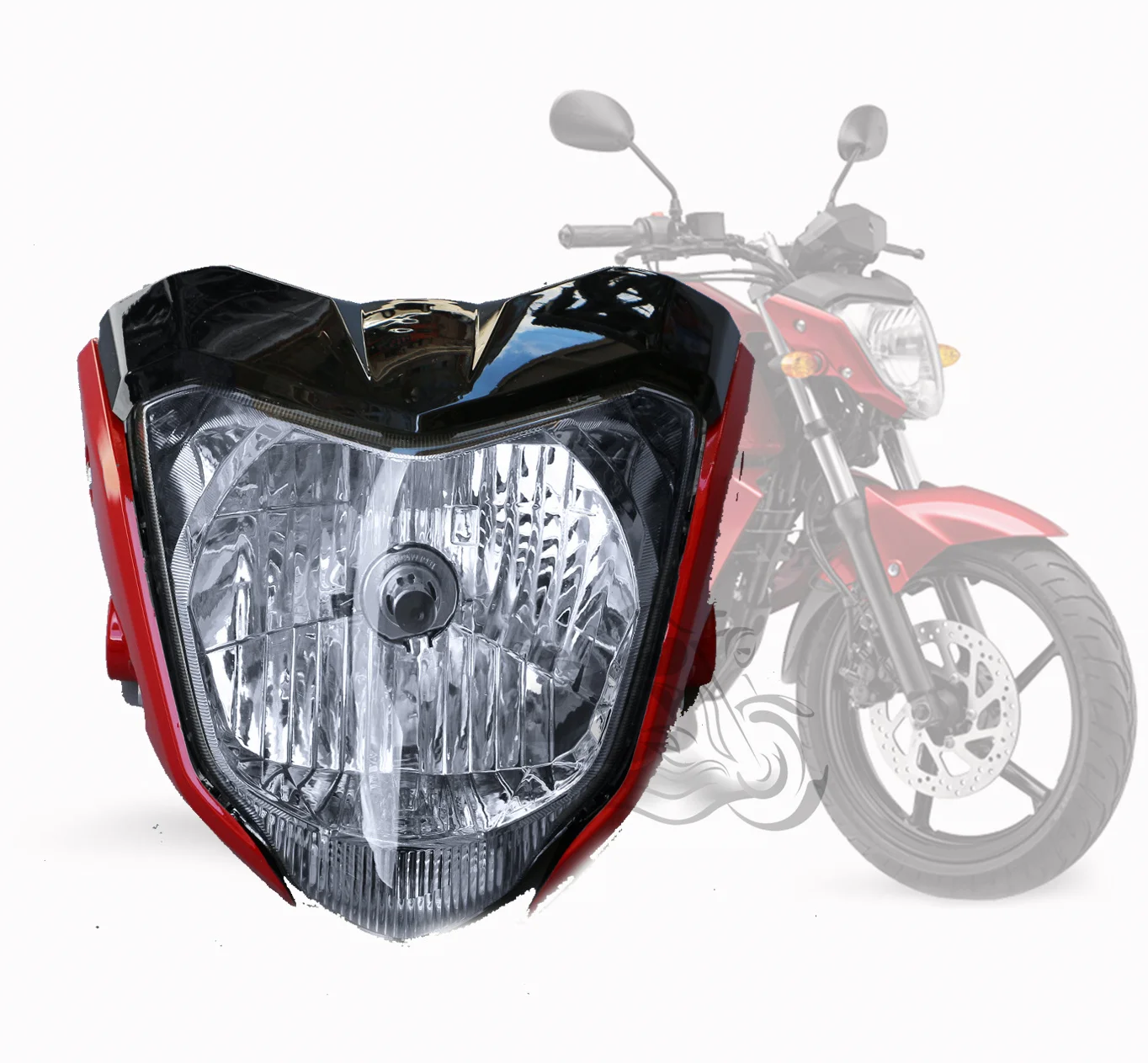 

Подходит для Yamaha FZ16 YS150 FZER150 передние фары ABS пластиковые мотоциклетные фары с лампочкой FZ 16 YS 150 FZER 150
