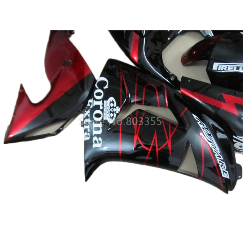 The Finest Kawasaki ZX10R 2006 2007 Injection Black Red Motorcycle fairings zx10r 06 07 Best Price Cool Fairing Kits FR75 |