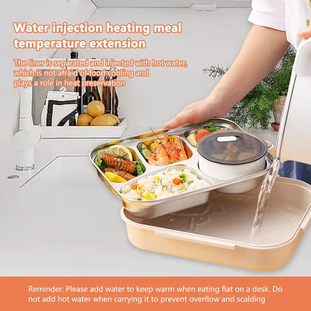 

Office Bento Box Large Capacity 316 Stainless Steel Lunch Box Container With Handle For Work School Picnic Travel