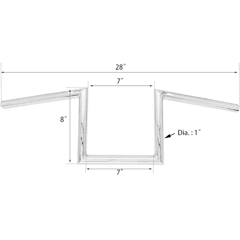 GB &amp C Z Bar 1 ''руль 8'' Rise Ape вешалка для Harley Sportster Dyna Kawasaki Yamaha Chopper Bobber Cafe Racer