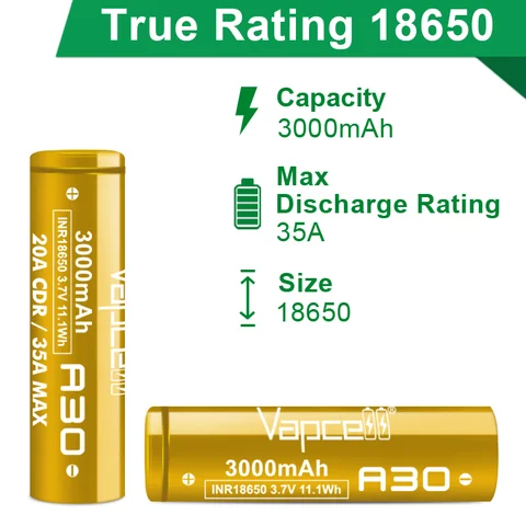 Аккумулятор Vapcell A30 3000 мАч