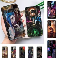 anime arcane jinx vi phone case for samsung galaxy note 10pro note 20ultra note20 note10lite m30s