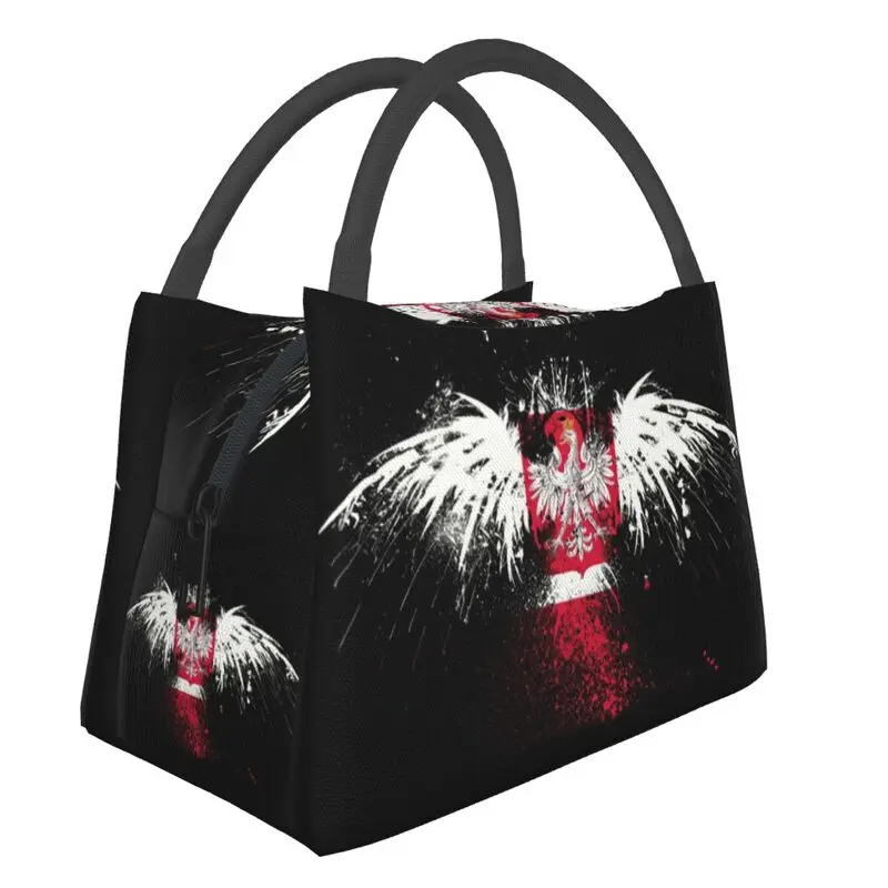 

Герметичные термоизолированные ланч-пакеты с флагом Польши, Орлом, женская переносная ланч-сумка с патриотизмом для путешествий, пищевая коробка