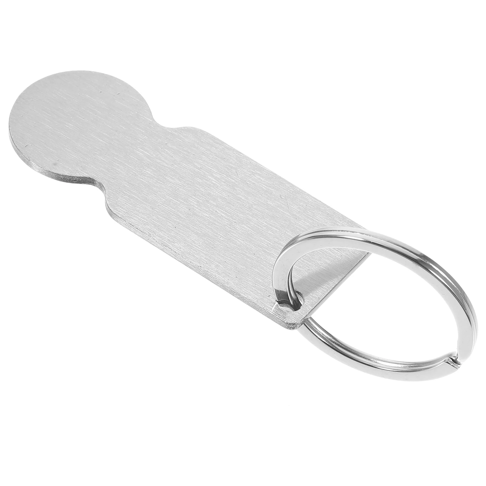 

Trolley Shopping Token Hole Portable Openers Thermal Transfer Pendant Coin Stainless Steel Blank Heat