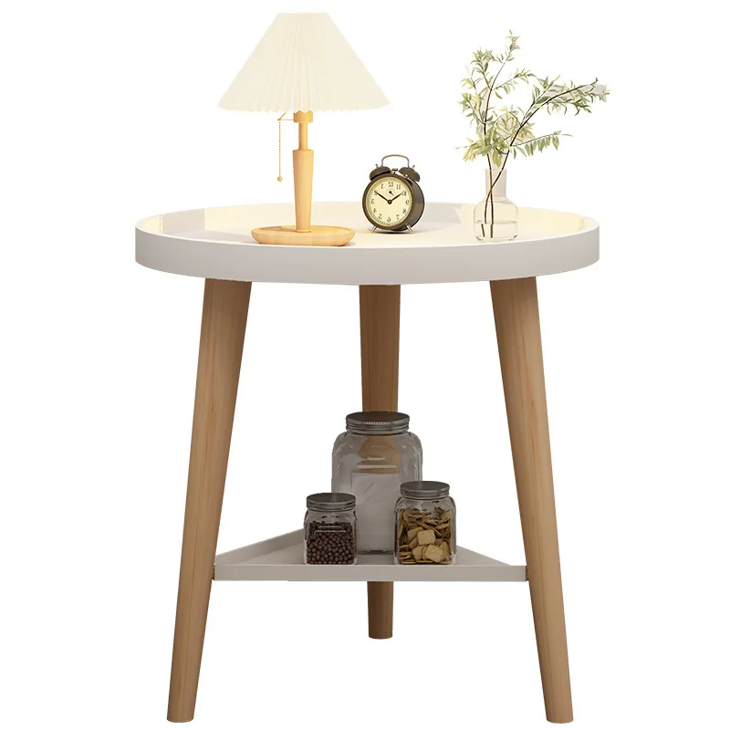 

Nordic Small Round Table Modern Minimalist Living Room Balcony Bedroom Simple Assembled Small Coffee Table Modern Bed Table