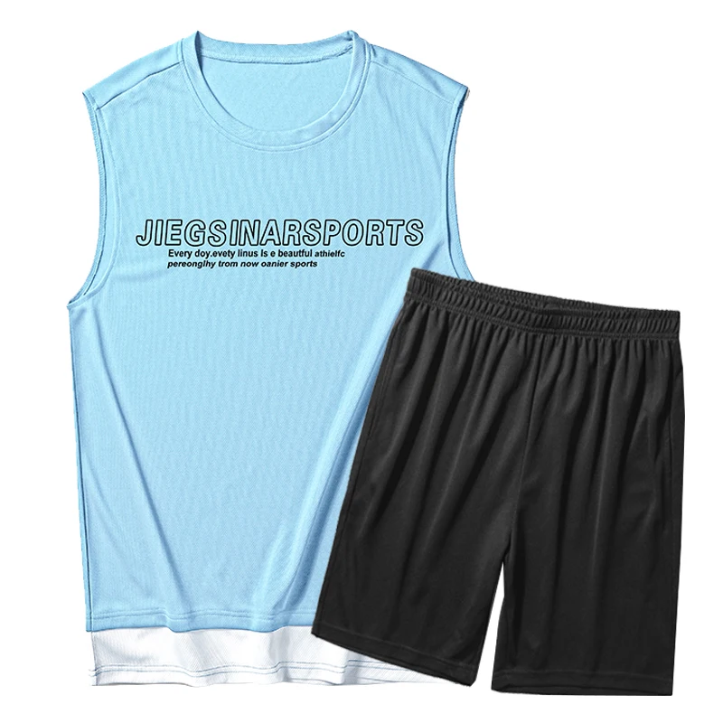 

2022 New Men Outfit Set Summer Men's Set Tank Top Vest Suit Undershirt T Shirt Jogging Shorts Casual Men 2 Piece Set Sweat Suits