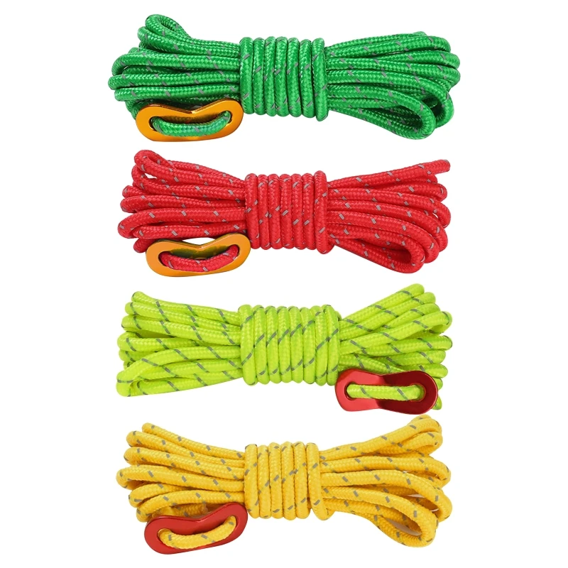 

2023 New Reflective Rope Wind Rope Buckle Umbrella Rope Tent Rope Night Light Tent Rope