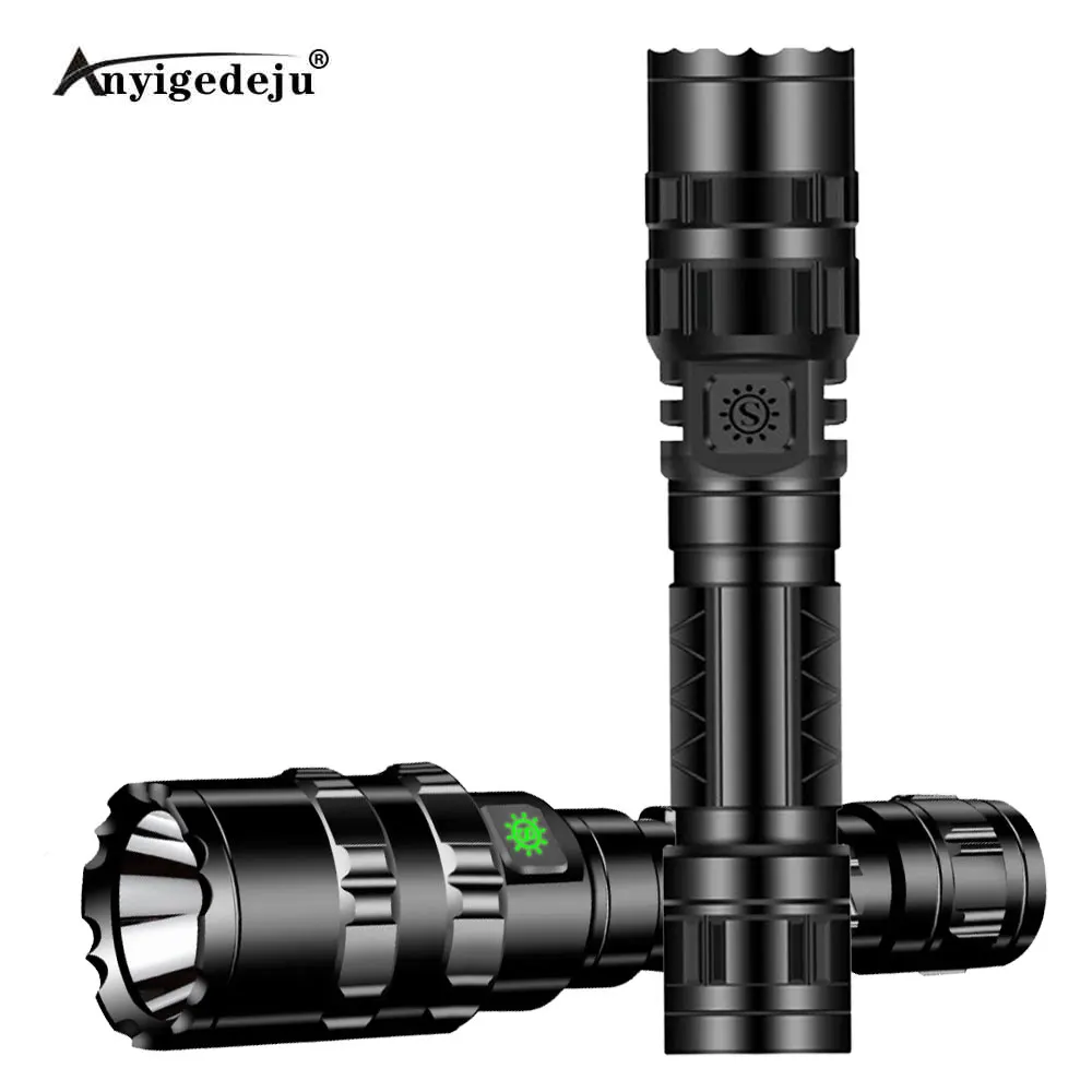 

XML L2 U3 светодиодный тактический светильник онарь 1600 люмен USB Перезаряжаемый фонарь охотничий фонарь с зажимом