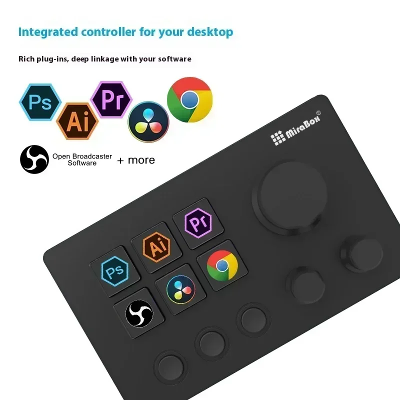 Mirabox N3 Streamdeck 12-клавишная мини-визуальная клавиатура с тремя многофункциональными