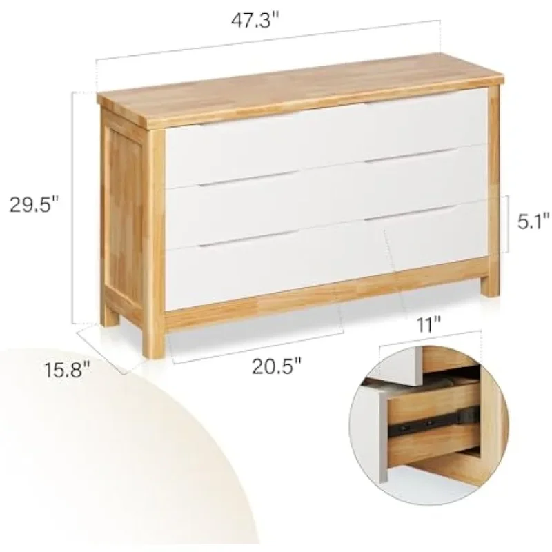 Большой Комод Tomile с 6 выдвижными ящиками современный комод для спальни