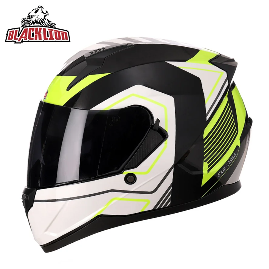 

DOT ECE Approved Italy Brand BlackLion Full Face Motorcycle Helmet High Quality Motocross Racing Off Road Casque Moto Capacete