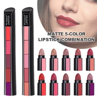 matte lipstick 5 in 1 lipstick set highly pigmented long lasting lip makeup non stick lipstick for women makeup supplies