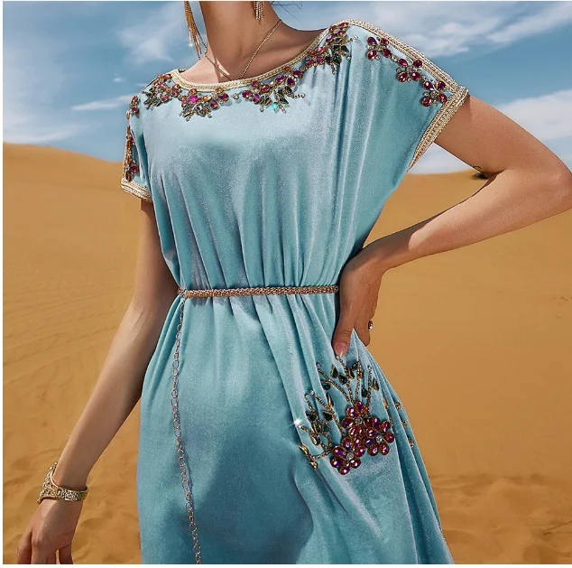 Ramadan Eid Mubarak Abaya Dubai Arabic Turkey Islam Indian Muslim Prayer Long Evening Dress Robe Femme Abayas For Women Kaftan