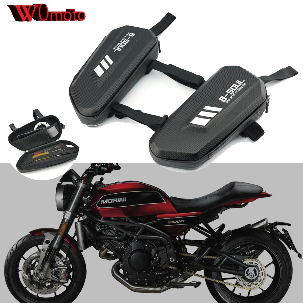 

For Moto MORINI X- CAPE 650 Milano Corsaro 1200 Seiemmezzo 6 Motorcycle Side Pack Triangle Storage Waterproof Luggage Travel Bag