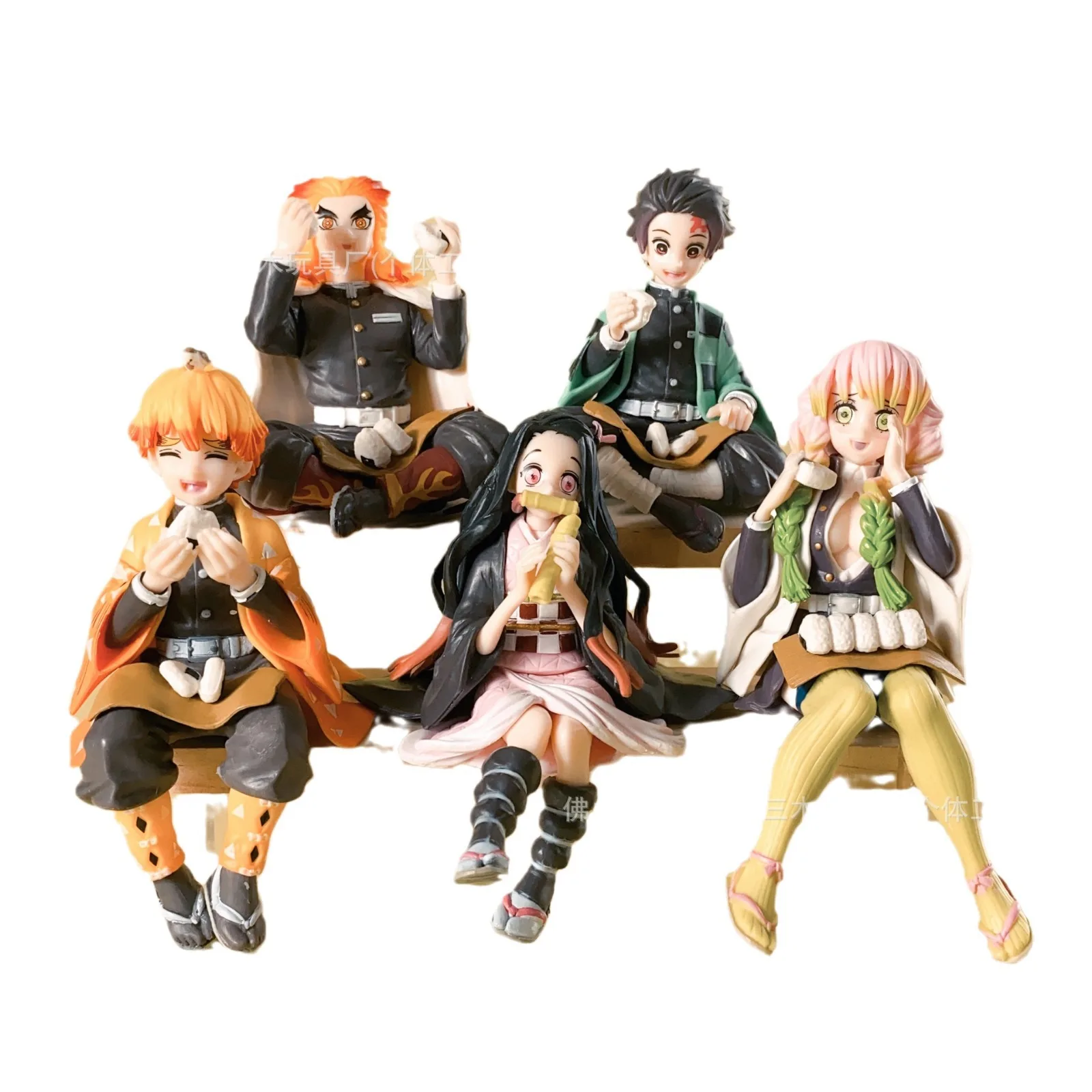 5 шт./компл. аниме Убийца демонов сидячая поза рисовый шар фигурка модель из ПВХ