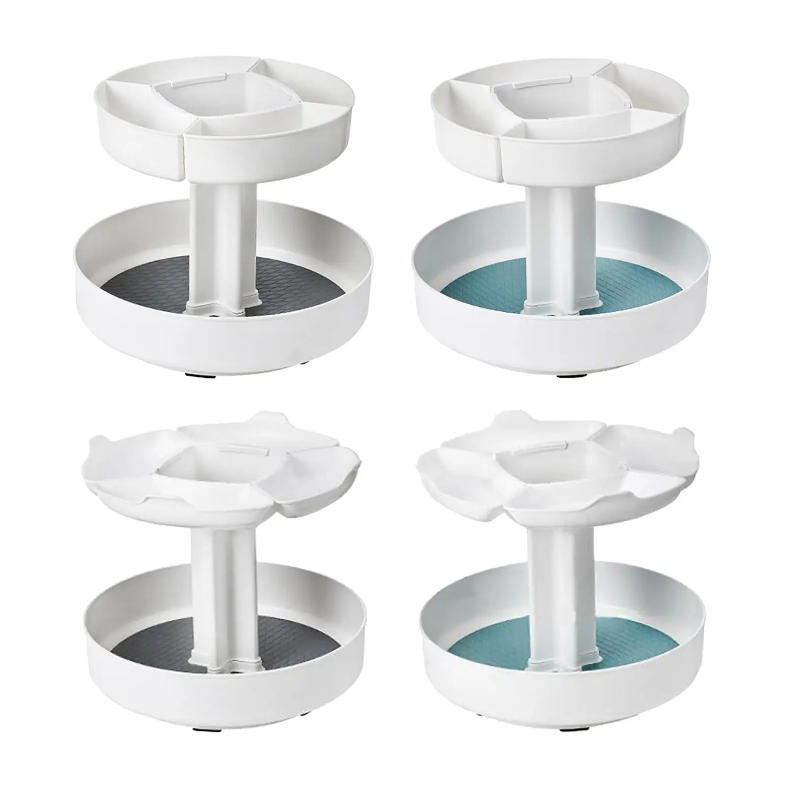 

Tiered Turntable Lazy Susan Rack Serving Tray Display Stand Shelf Dish Cake Decorative for Vanity Cabinet Pantry Table Makeup