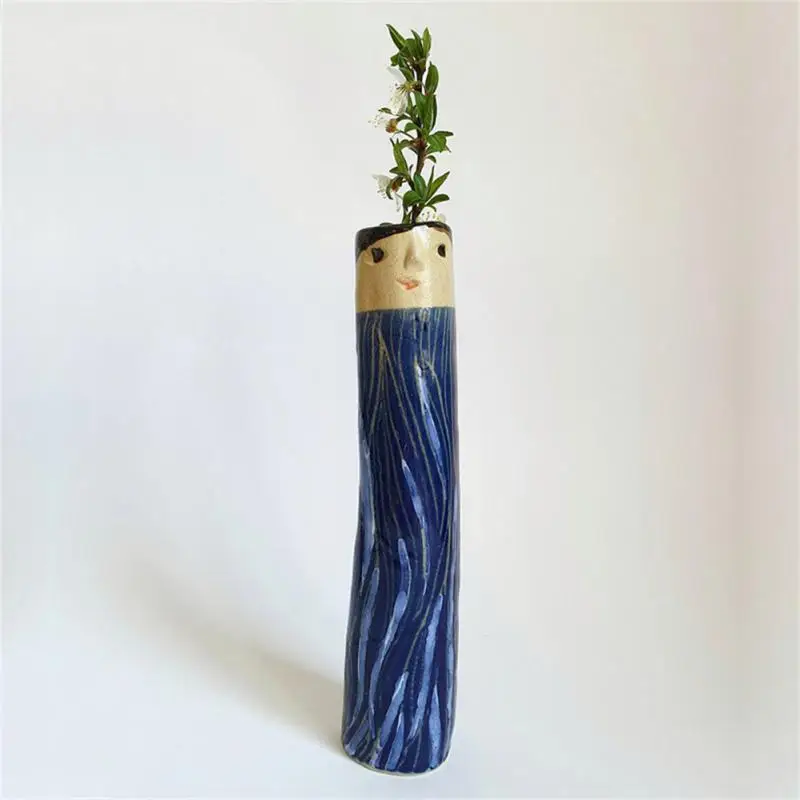 

Resin Flower Vase Handmade Dry Bohemian Family Home Furnishings Handmade Flower Pot Nordic Style Bohemian Family Face Vases