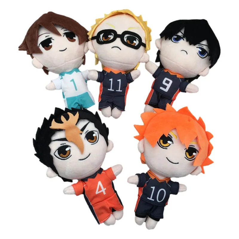 

23cm Anime Haikyuu Plush Toy Cartoon Hinata Shoyo Yu Nishinoya Tobio Kageyama Kozume Kenma Oikawa Tooru Stuffed Doll Boys Gifts