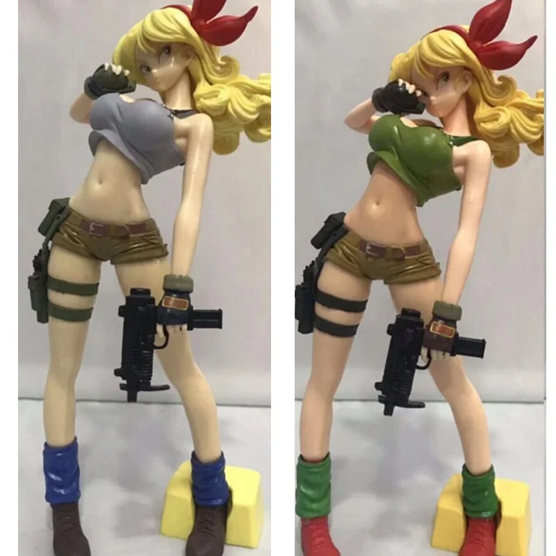 

Dragon Ball Z Anime Lunchi Glitter & Glamours Ranchi Lunch Launch With a Gun Action Figure PVC Collection Model Toys Doll 25CM