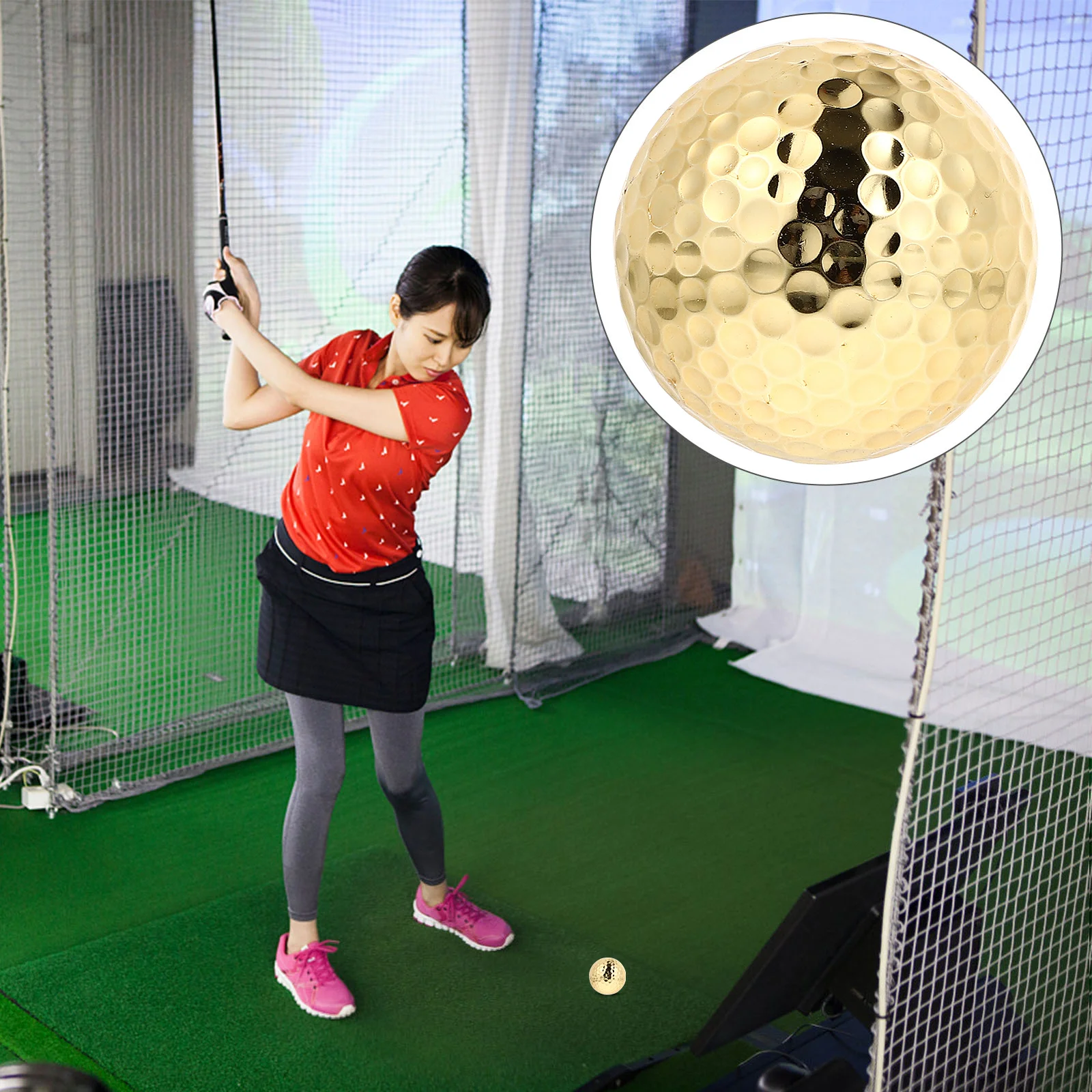 Цветные мячи для гольфа аксессуары тренировочные клюшки игровые приспособления