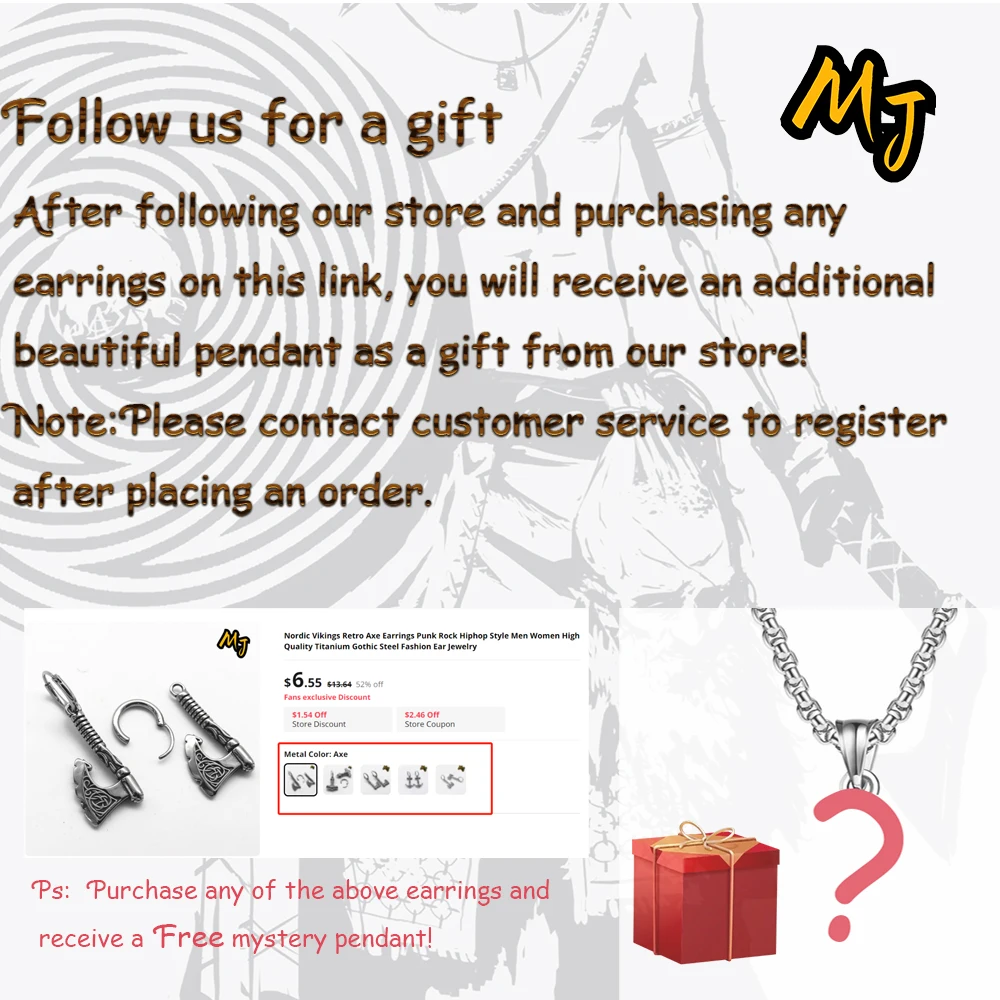 Nordic Vikings Retro Axe Earrings Punk Rock Hiphop Style Men Women High Quality Titanium Gothic Steel Fashion Ear Jewelry