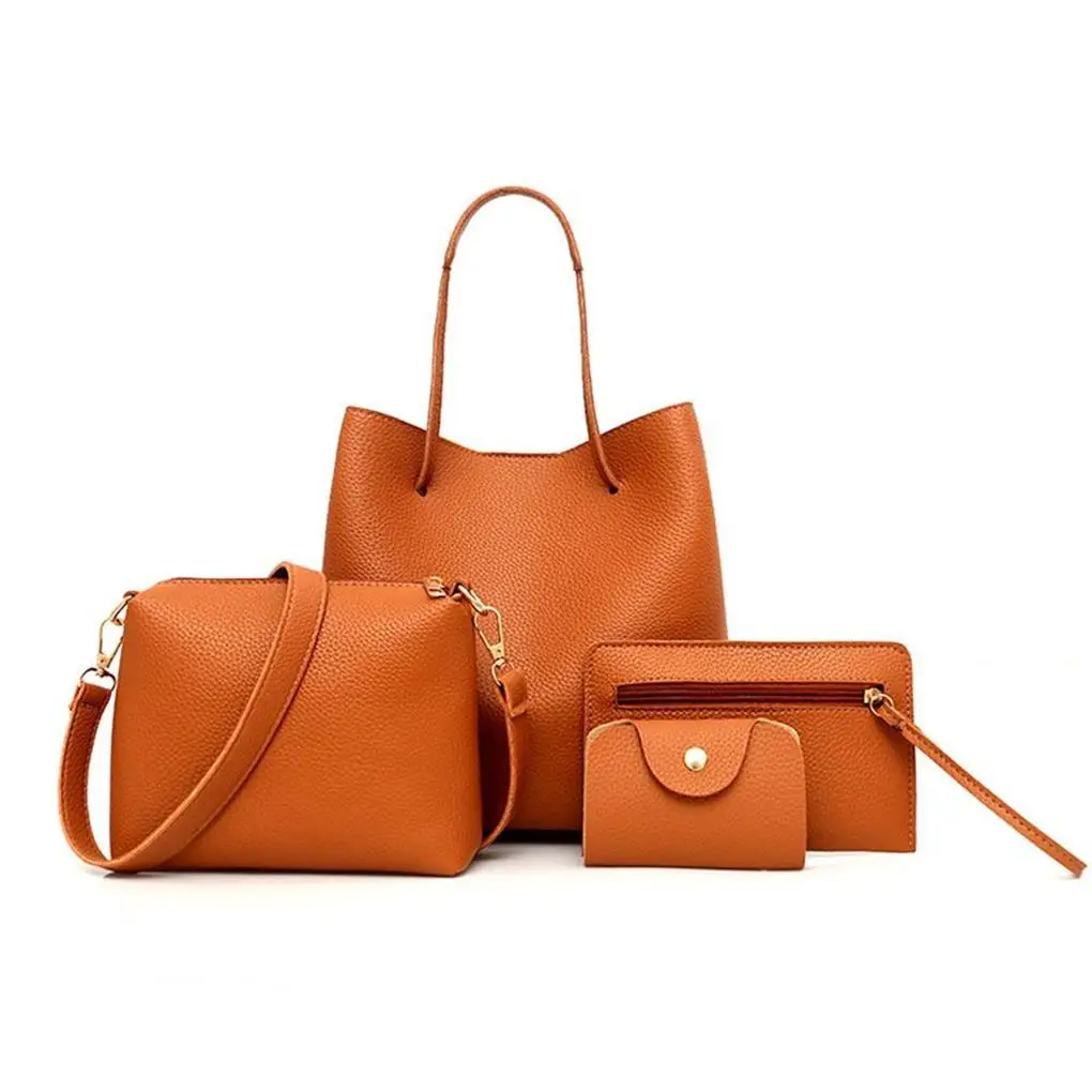 

Tote Set Handbag Kit Card Holder Compact Size Large Capacity Purse Shoulder Pack Handle Exquisite No Burrs Women Supplies