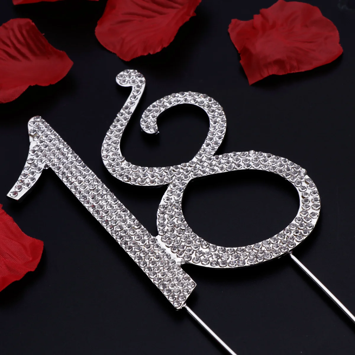 

Rhinestones 18 Cake Topper 18th Birthday Cake Topper Cake Picks Cake Decoration Party Supplies for 18th Birthday Party Wedding