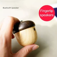 bluetooth cute nut shape wooden speaker portable stylish subwoofer mini wireless bluetooth nut speaker for backpack travel gifts