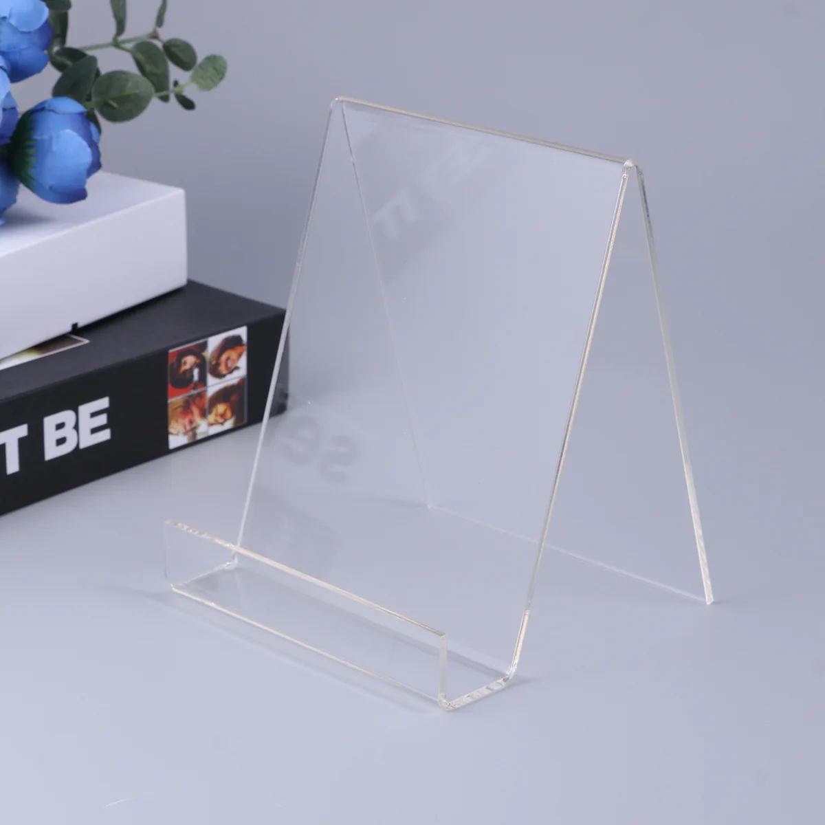 

Clear Acrylic Wallet Phone Books Tablet Display Stand Organizer Holders Small Jewelry Rack - A5 Photo card