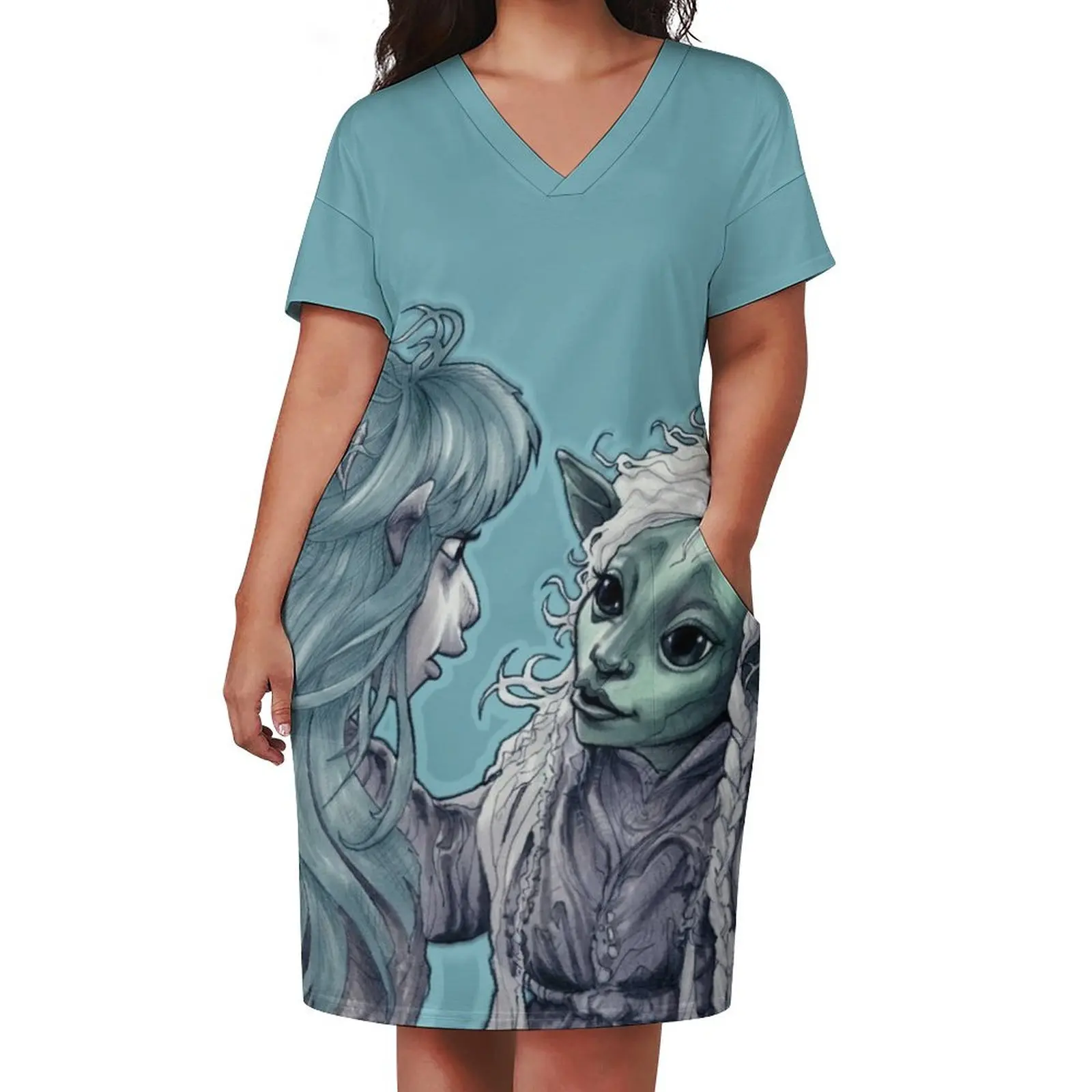 Rian x Deet Свободное карманное платье с длинными рукавами вечернее женское