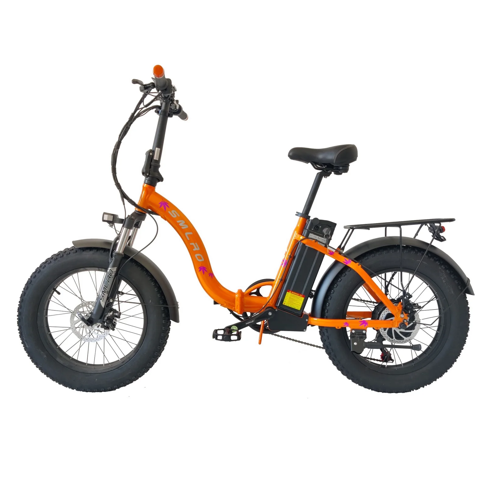 

Smlro E7 Electric Bicycle Folding Mountain Bike 48V 1000W 13Ah 20Ah Foldable Fat Ebike 20x4.0 For Adult Men Women Front Basket