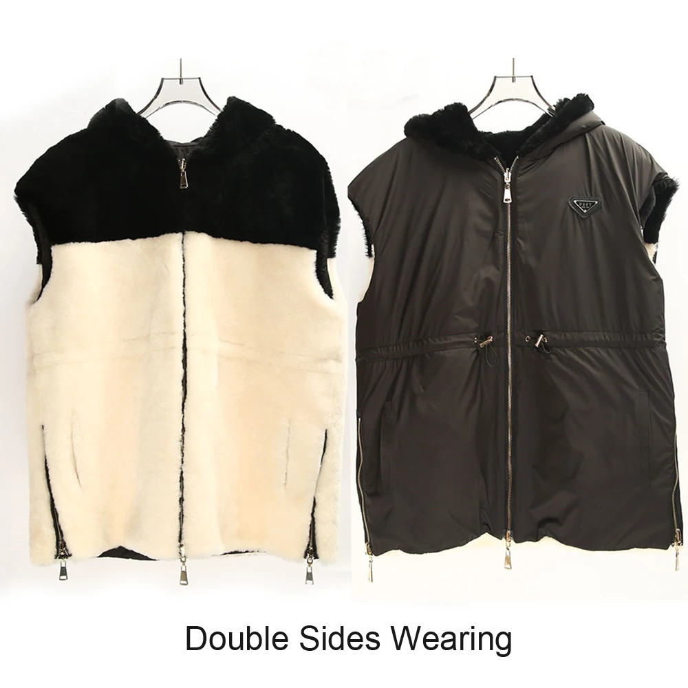 2024 Австралийский жилет из овчины с мехом мериноса ягненка женский L Vissesa новый