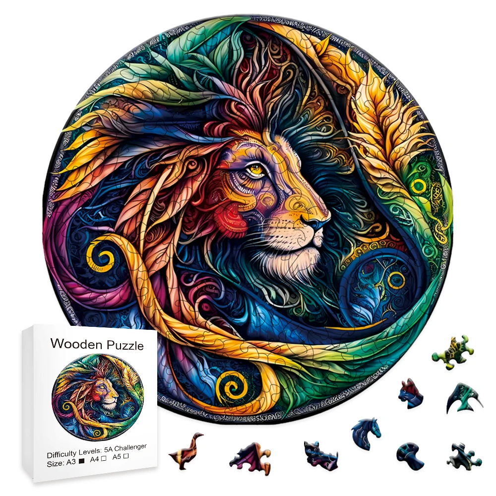 Деревянная головоломка &quotКороль Лев&quot игрушки уникальная деревянная для