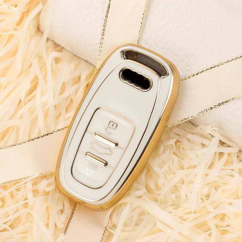 Новинка ТПУ чехол для автомобильного ключа Audi A1 A3 A6l A4L A8l A5 Q5 Q7 брелок