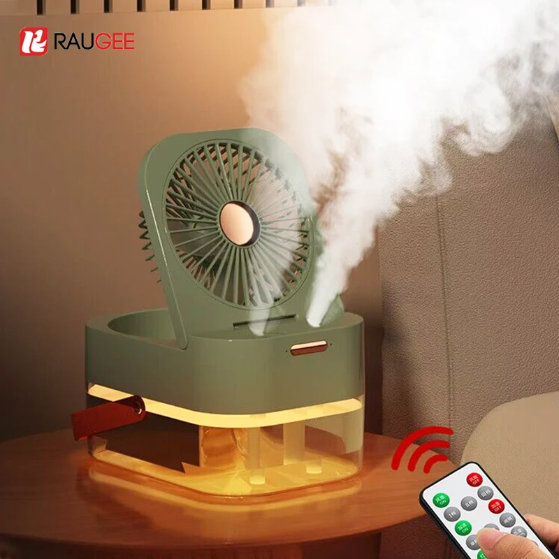 

Вентилятор для увлажнителя воздуха, портативный охладитель воздуха, настольные вентиляторы, беспроводной циркулятор воздуха, охлаждающий вентилятор с распылителем, с функцией ночной подзарядки