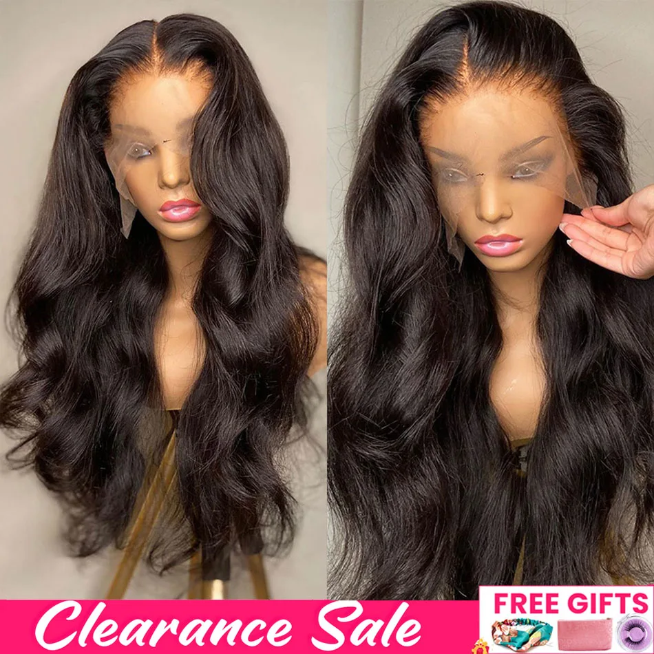 13x4 HD Transparent Body Wave Lace Front Wig 36 Inch 13
