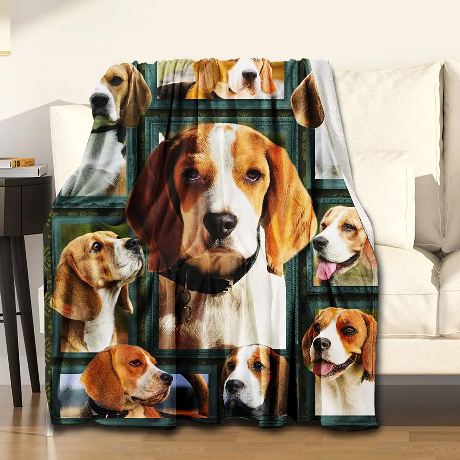 Beagle Dog Blanket Throw Flannel Fleece Blanket Super Soft Cozy Warm Blanket for Couch Chair Bed Sofa Office,50X60 inch for Teen