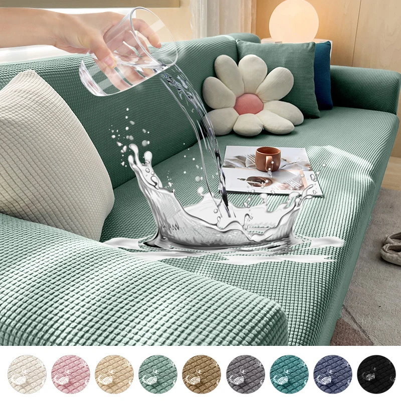 Waterproof Sofa Cover Stretch Plaid Non-slip Corner Sofa Cover For Pet Slipcover Couch Cover Furniture Protector For Living Room