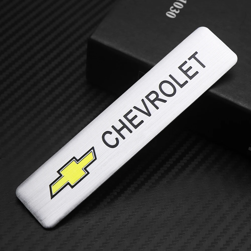 

3D Aluminum Car Badge Body Trunk Decor Sticker for Chevrolet Cruze Captiva Spark Silverado Camaro Auto Modification Accessories