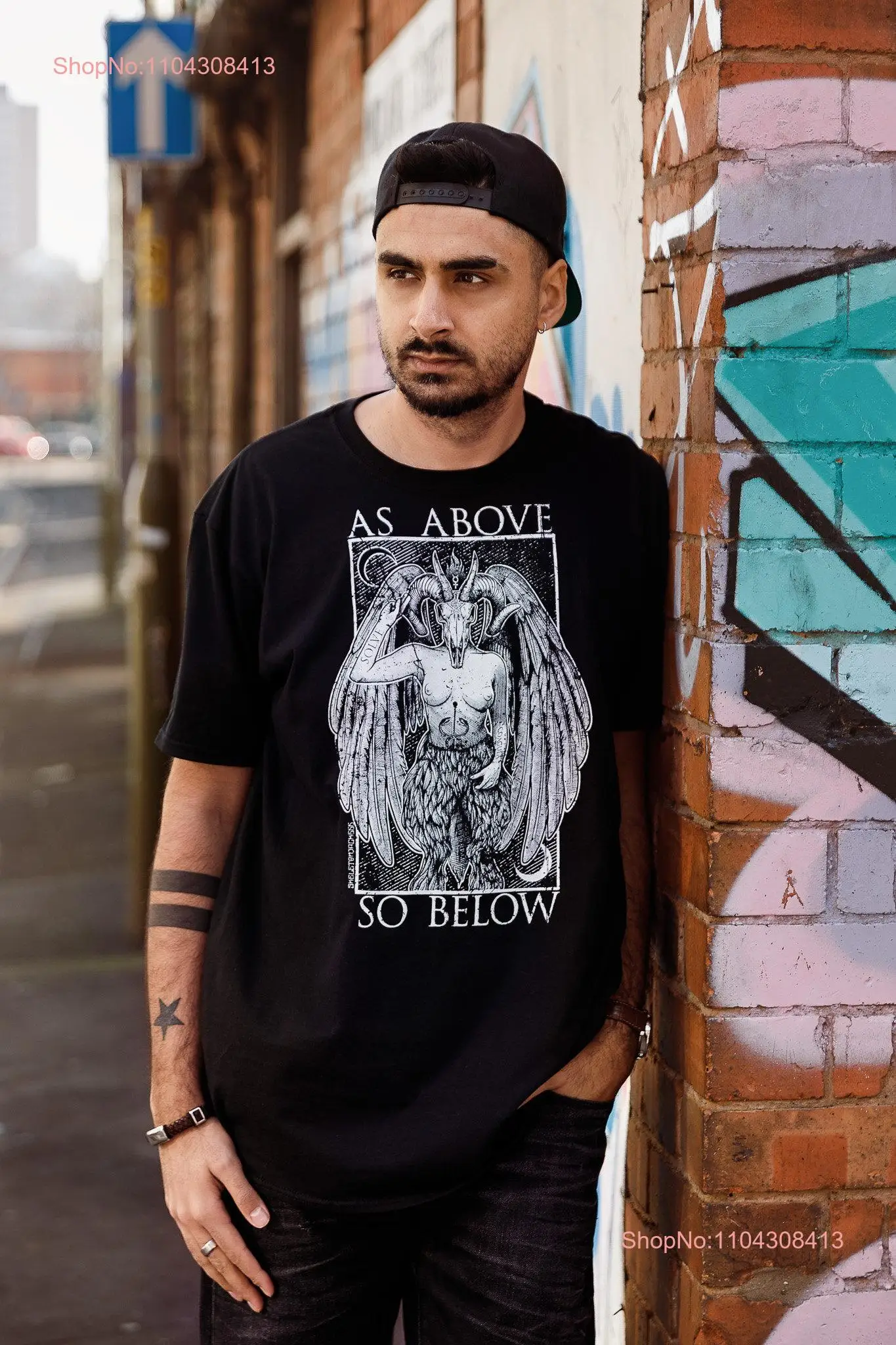 Футболка Baphomet с длинными или короткими рукавами