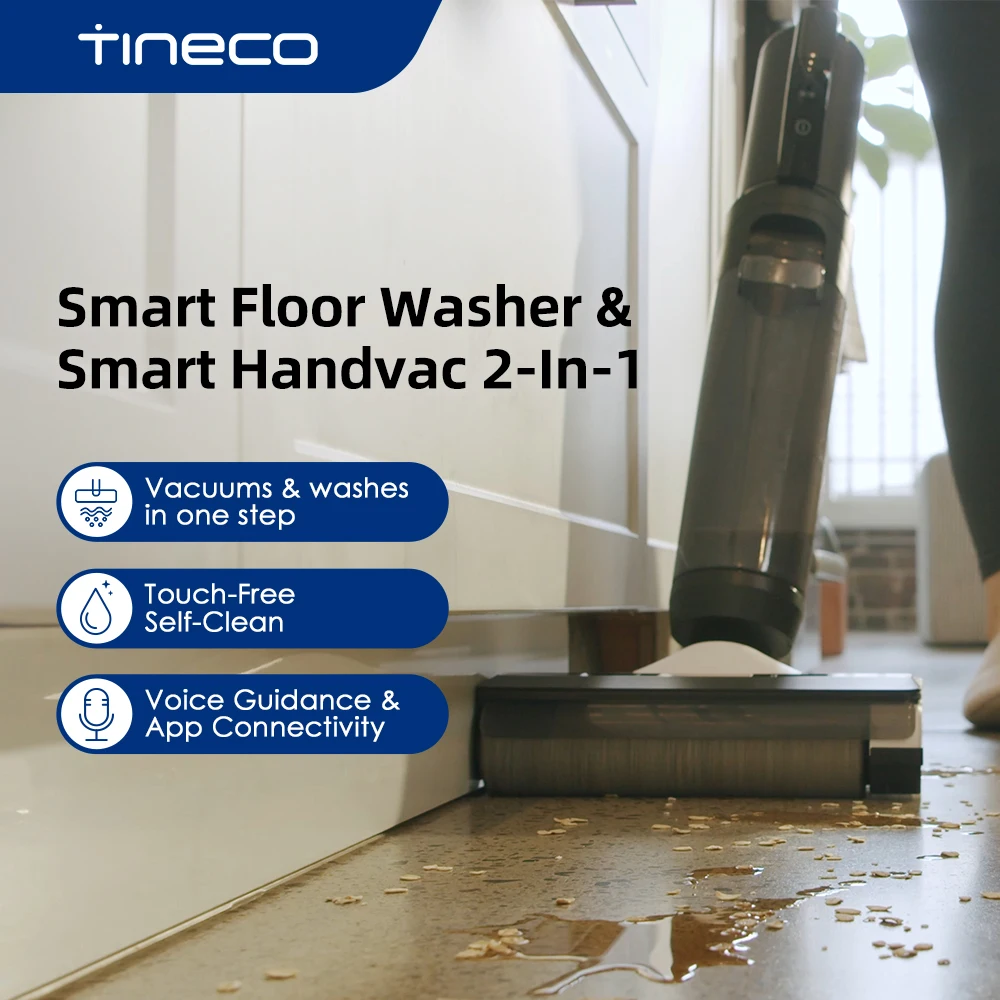Tineco Floor One S5 Combo Cordless Smart Floor Washer Wet Dry Aspirapolvere Verticale Home Electric Mop Wireless Self-Cleaning