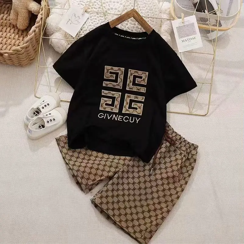 

Boys Clothing Set New Korean Edition Big Boy Summer Thin Short Sleeve T-shirt Shorts Two Piece Children's Clothing Set
