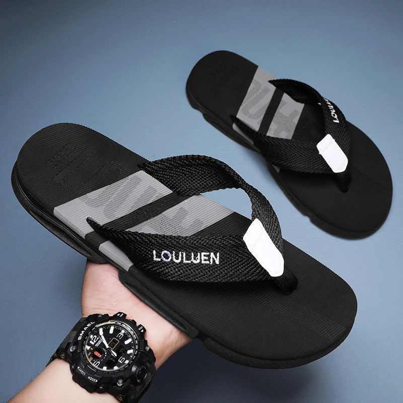 

Men Sandals Summer Beach Outdoor Slippers Casual Shoes Male Black Indoor Slippers Flip Flops Footwear Sandalias